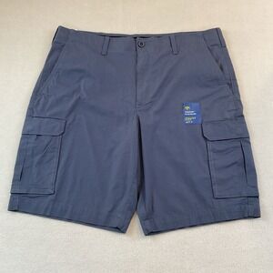 Apt 9 Shorts Mens 40 Blue Cargo Pockets Premier Flex Flat Front NEW